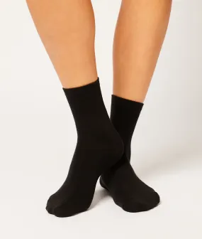 2 pares calcetines lisos WARM ME UP NOIR - ETAM