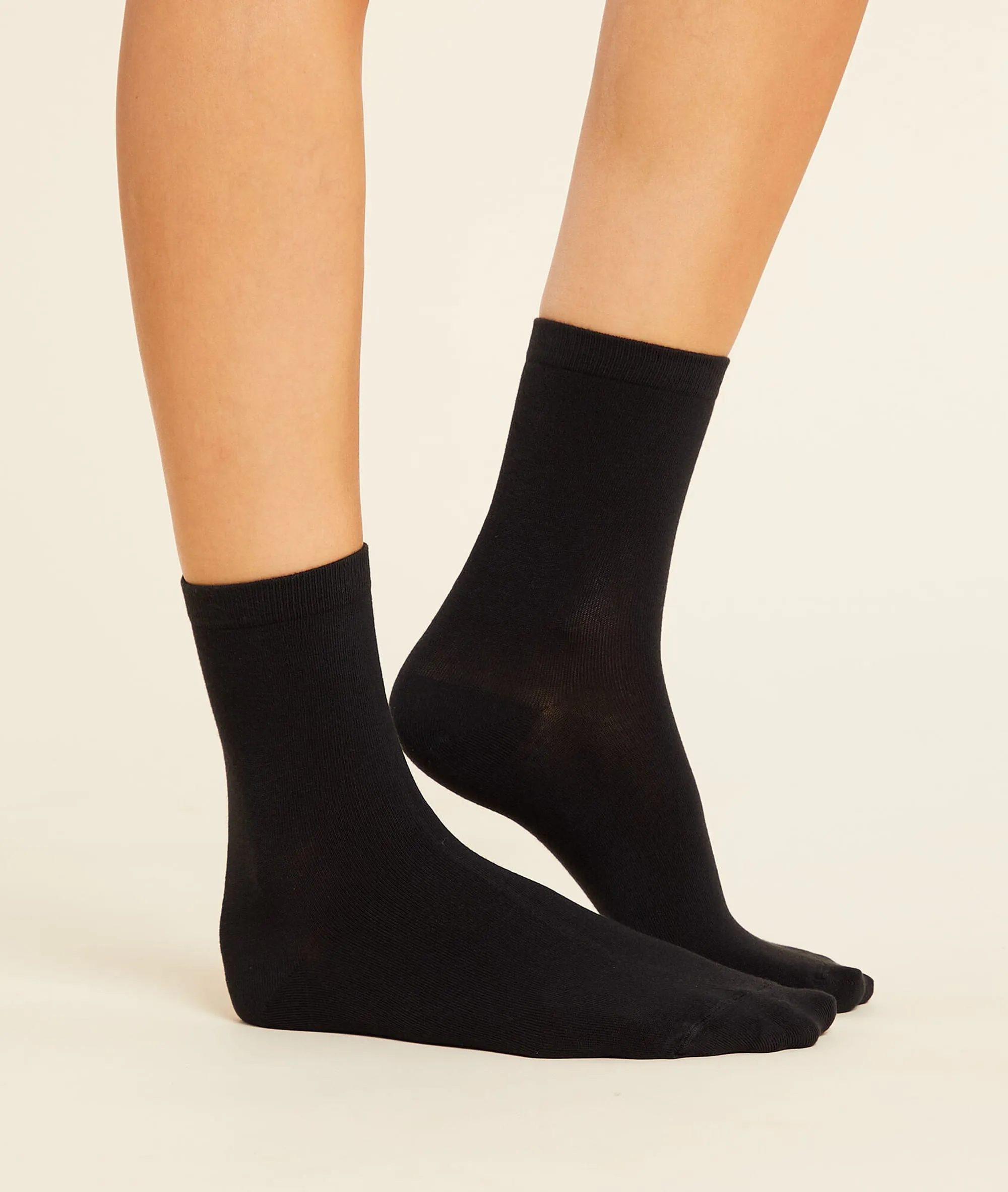 2 pares calcetines lisos WARM ME UP NOIR - ETAM