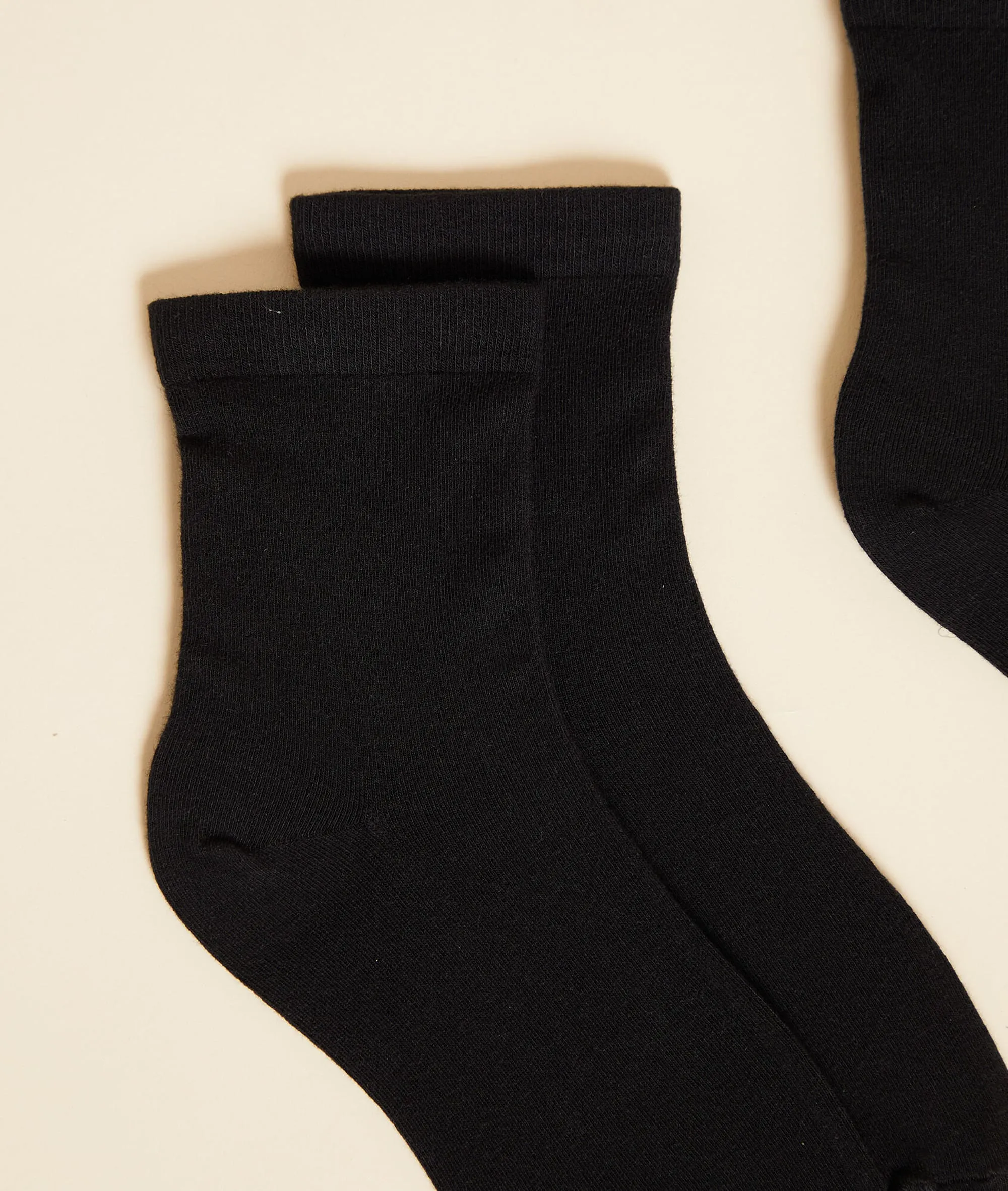 2 pares calcetines lisos WARM ME UP NOIR - ETAM