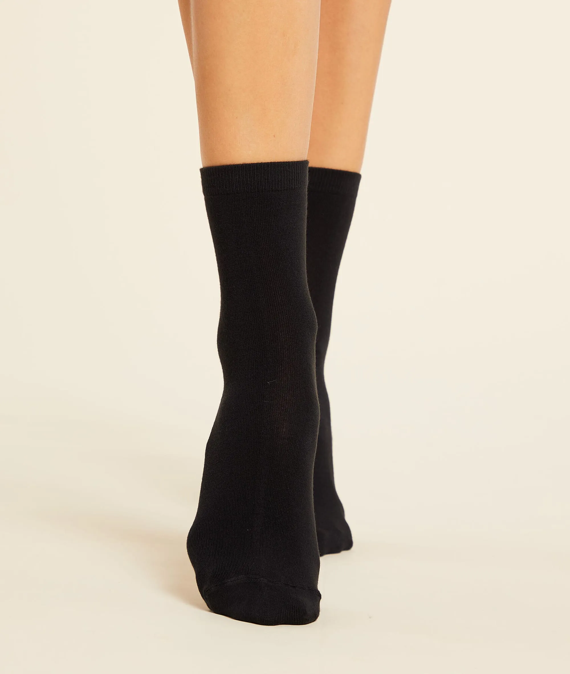 2 pares calcetines lisos WARM ME UP NOIR - ETAM