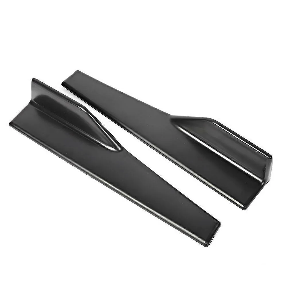 2pcs Universal Car Side Skirt Rocker Splitters Winglet Diffuser - Carbon Fiber Texture