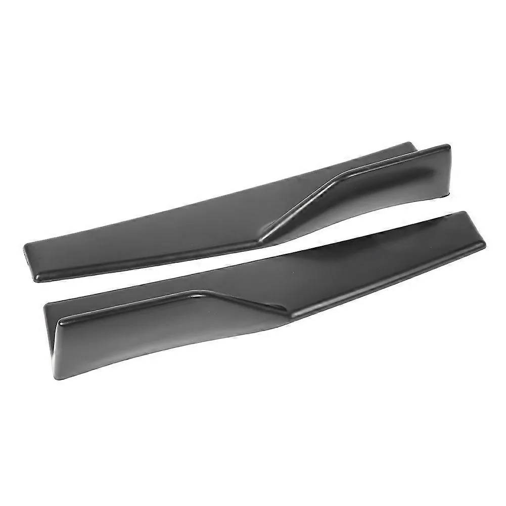 2pcs Universal Car Side Skirt Rocker Splitters Winglet Diffuser - Carbon Fiber Texture