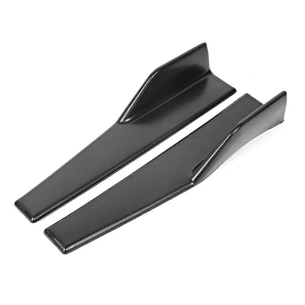 2pcs Universal Car Side Skirt Rocker Splitters Winglet Diffuser - Carbon Fiber Texture