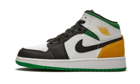 Air Jordan 1 Mid SE White Laser Orange Lucky Green