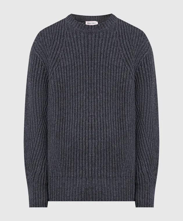 Alexander McQueen Gray wool sweater