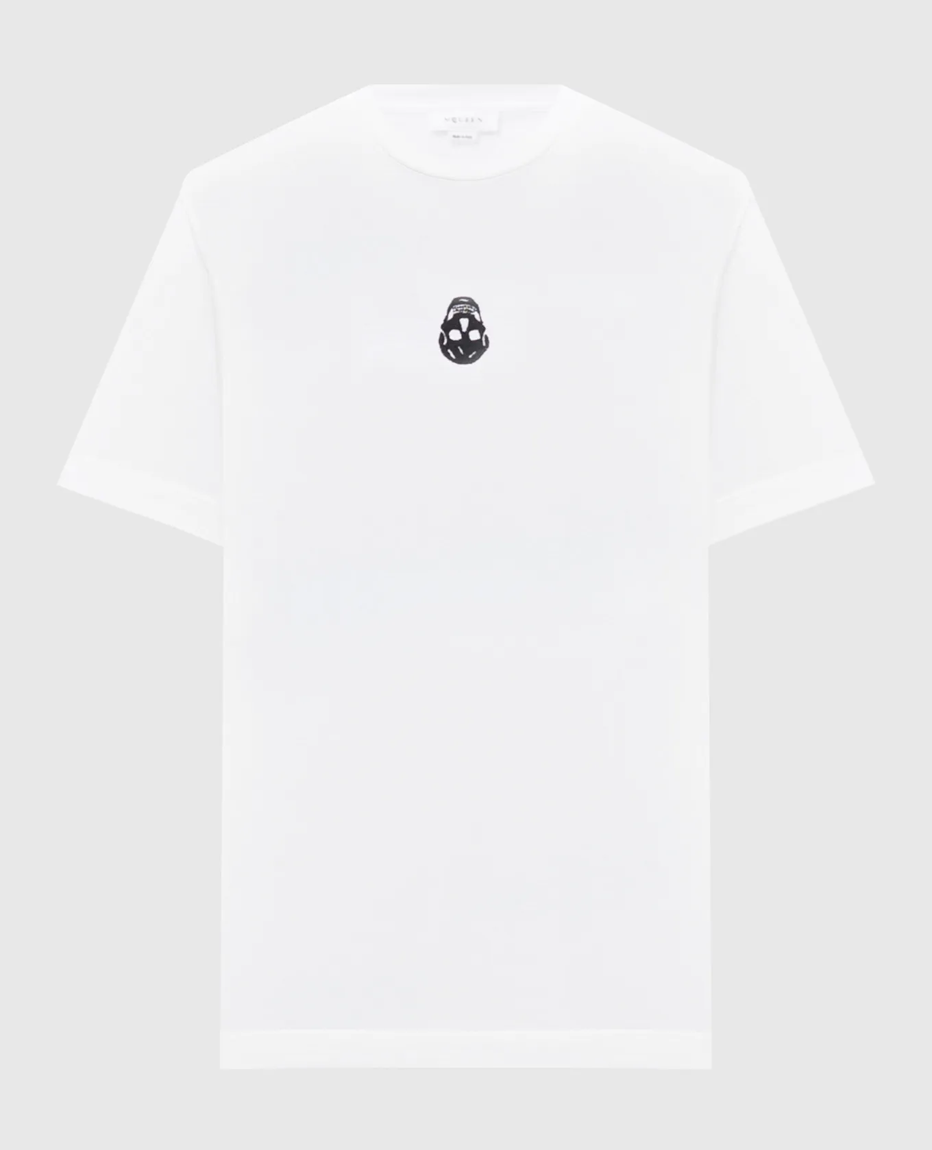 Alexander McQueen White T-shirt with branded embroidery