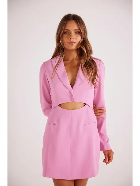 Allie Blazer Dress - Pink