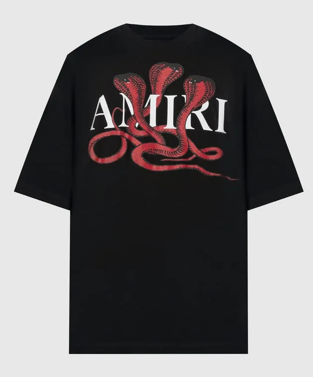 AMIRI Black Snake print t-shirt