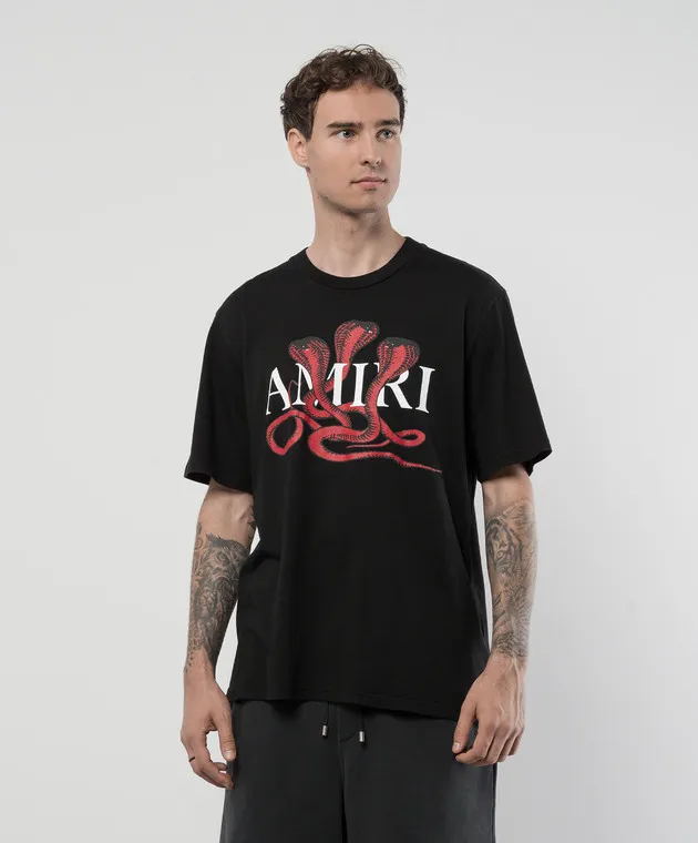 AMIRI Black Snake print t-shirt