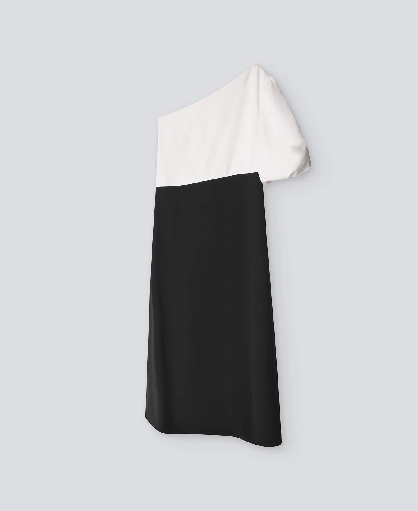 Asymmetrical two-tone dress woman