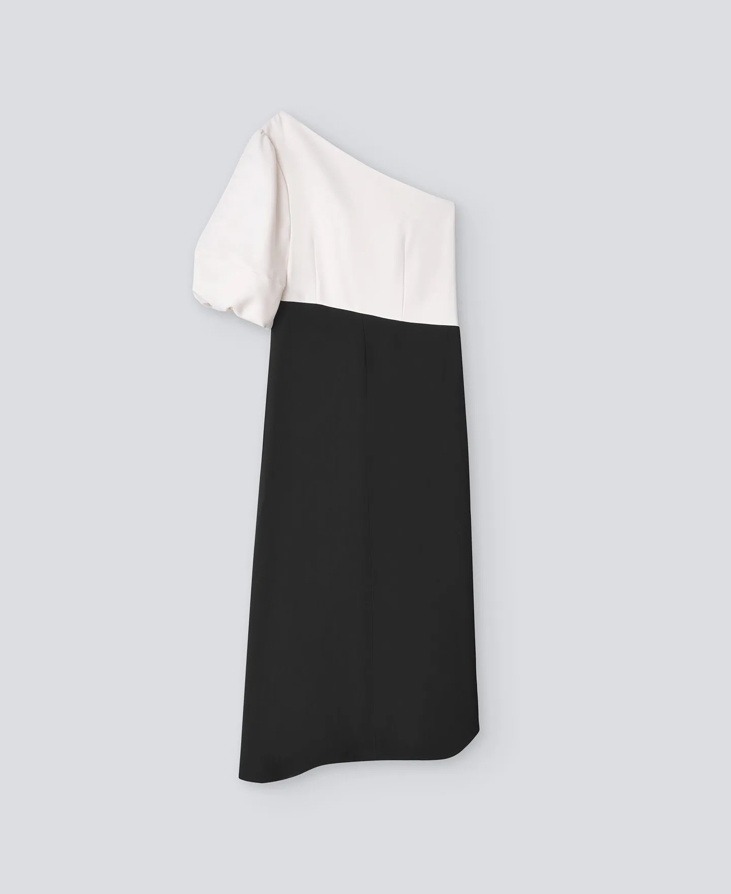 Asymmetrical two-tone dress woman