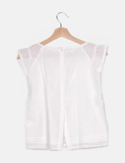 Bambalinas Blusa blanca escote bardot