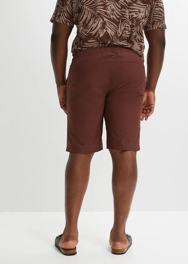 Bermudas con cintura elástica Marrón tierra