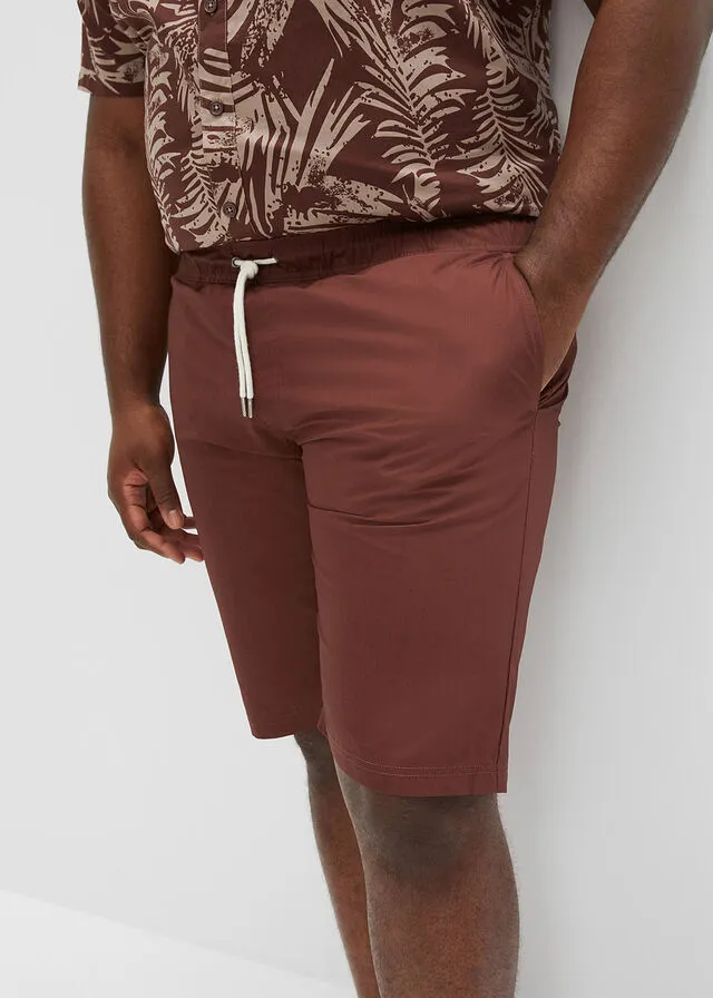 Bermudas con cintura elástica Marrón tierra