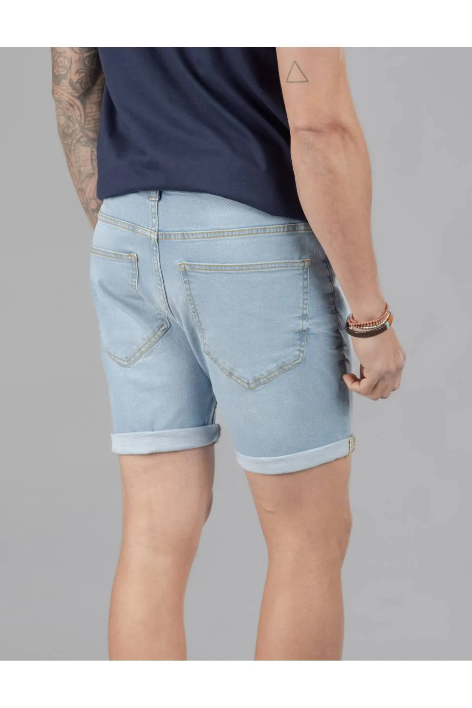 BERMUDAS DENIM SLIM SIN ROTOS