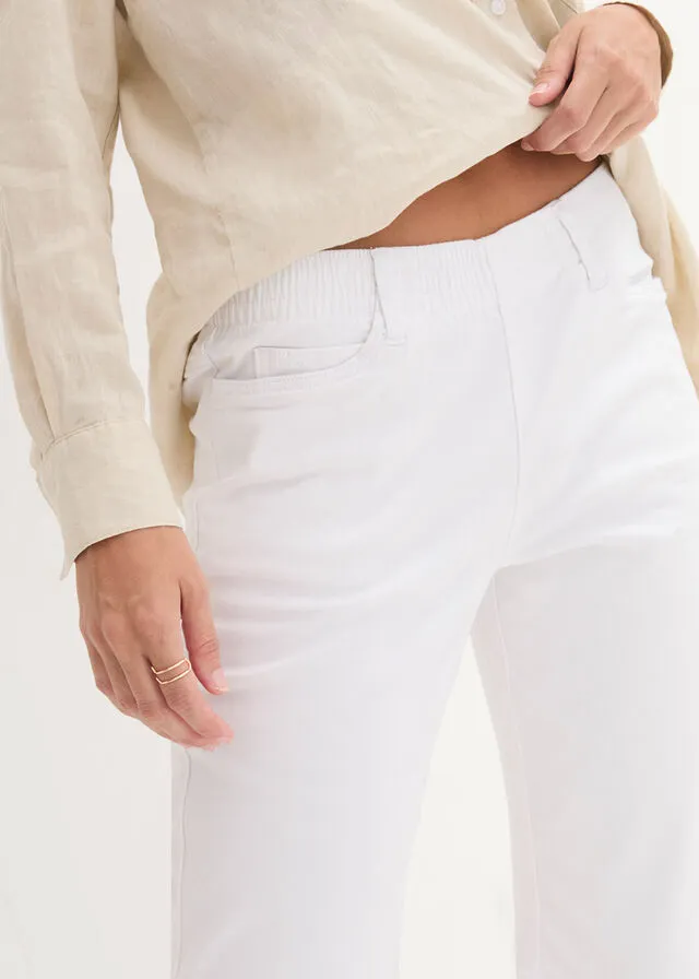 Bermudas elásticas (2 unidades) Blanco + azul blanqueado