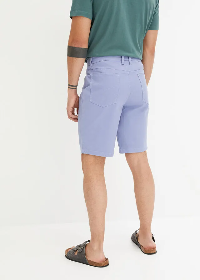 Bermudas elásticas, classic fit Azul claro