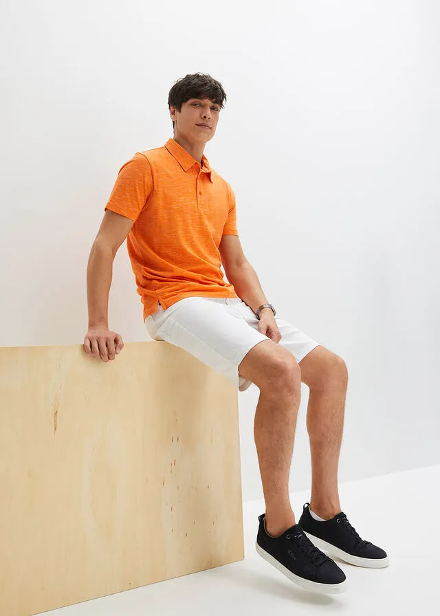 Bermudas elásticas, classic fit Blanco