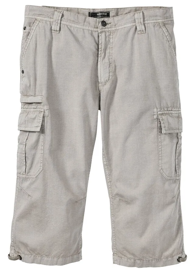 Bermudas largas cargo de corte regular Gris