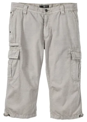 Bermudas largas cargo de corte regular Gris