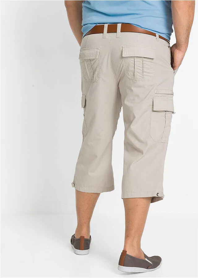 Bermudas largas cargo de corte regular Gris