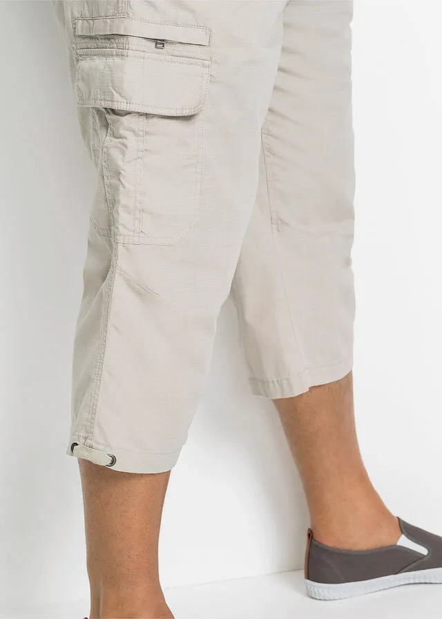 Bermudas largas cargo de corte regular Gris