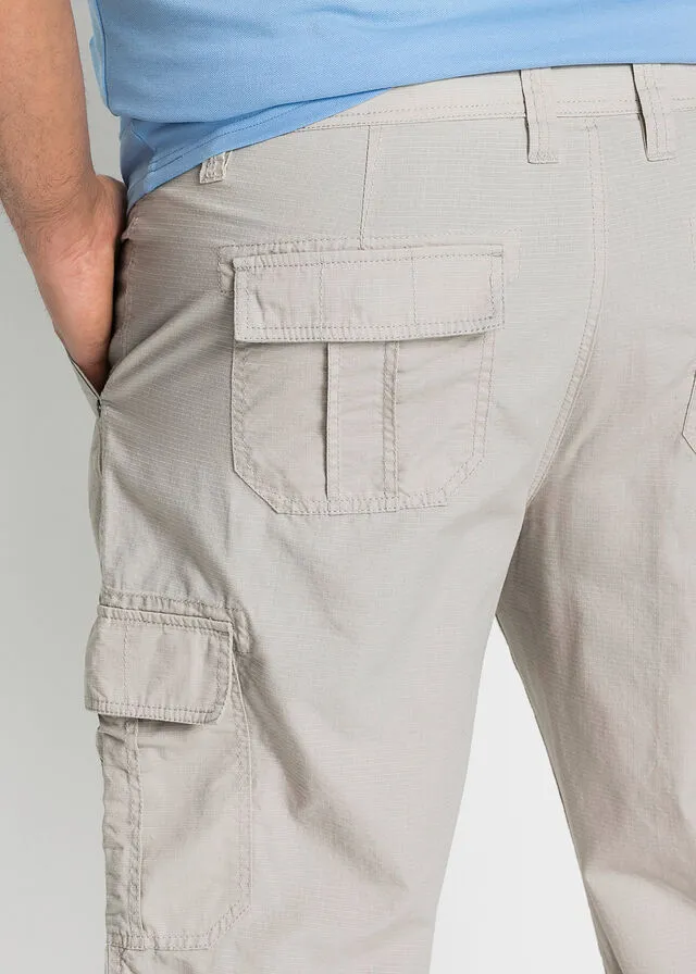 Bermudas largas cargo de corte regular Gris