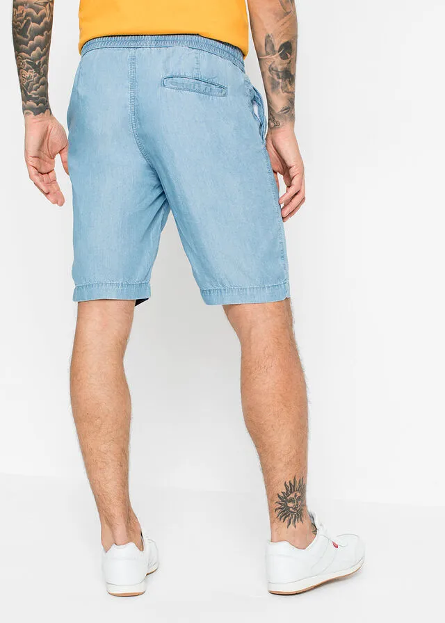 Bermudas sin cierre de TENCEL™ lyocell con corte holgado Denim claro