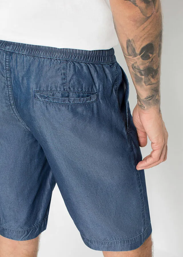 Bermudas sin cierre de TENCEL™ lyocell con corte holgado Denim