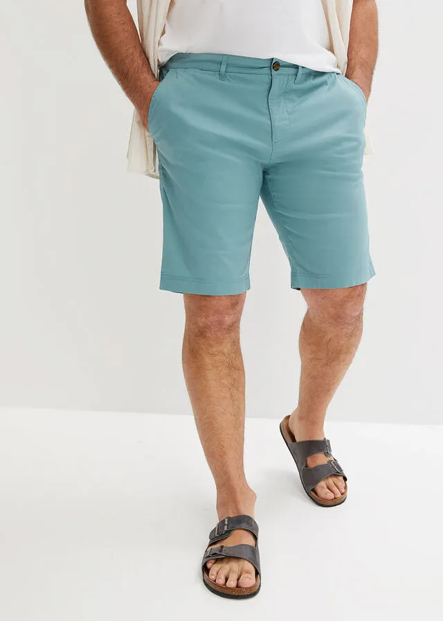 Bermudas tipo chino de corte regular azul bondi