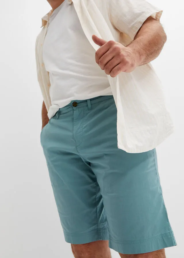 Bermudas tipo chino de corte regular azul bondi