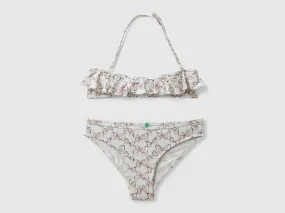 Bikini de baño con estampado de lazos