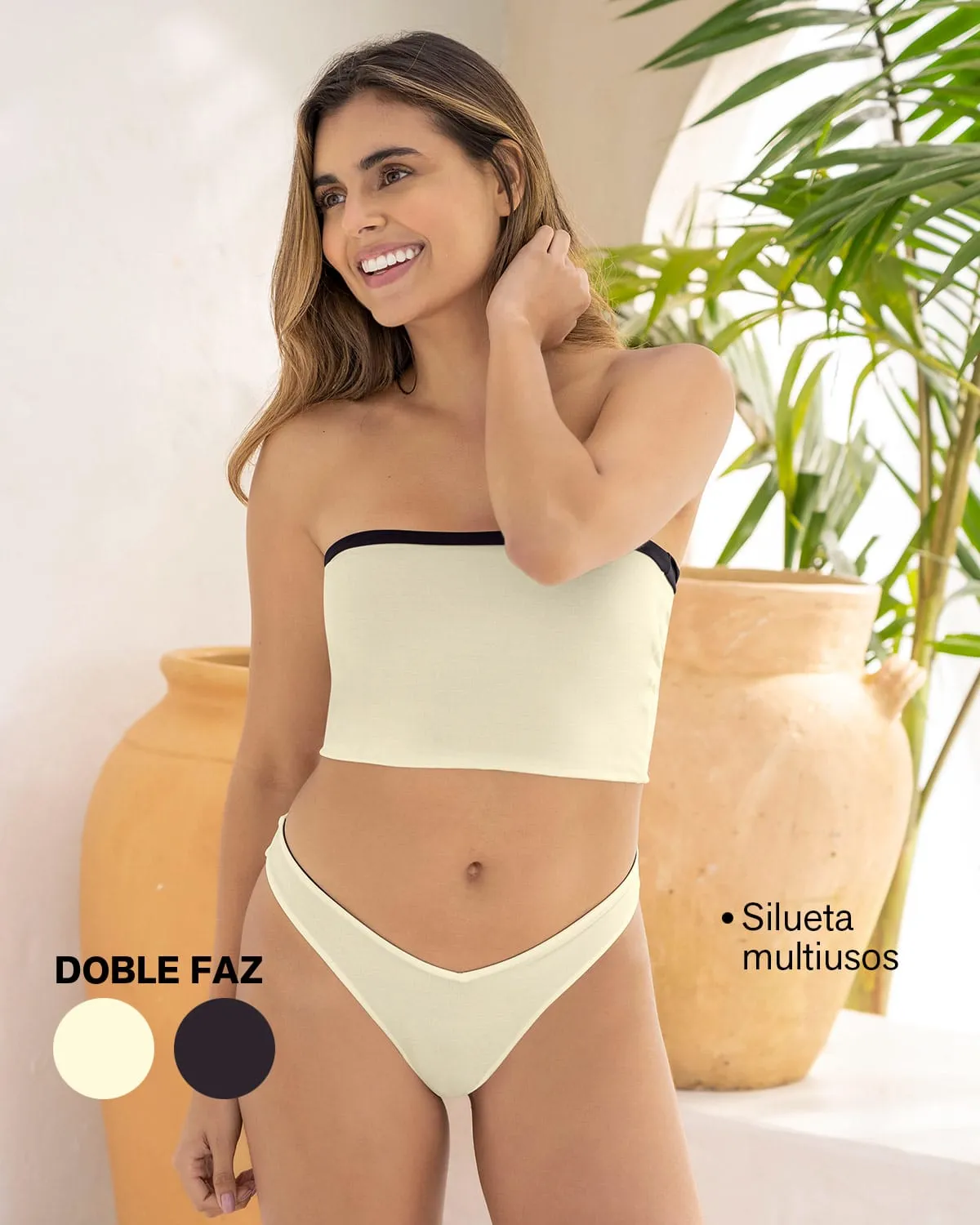 Bikini doble faz con top multiusos