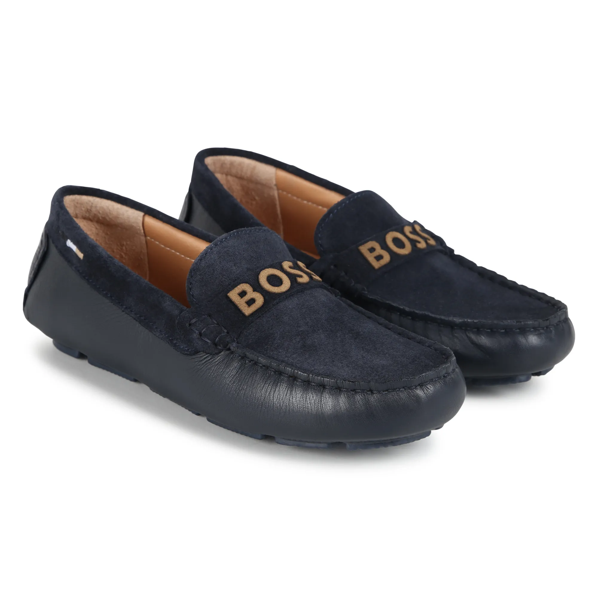 BOSS Mocasines de piel bitextura