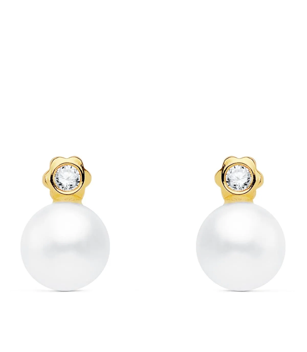 Boucles d'oreilles Enfant Imelda Or Jaune 18K Toi et moi