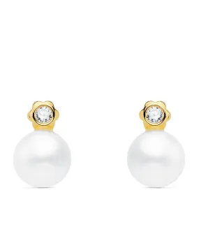 Boucles d'oreilles Enfant Imelda Or Jaune 18K Toi et moi