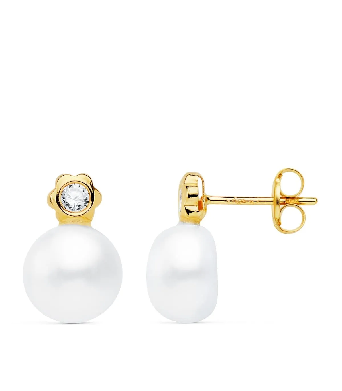 Boucles d'oreilles Enfant Imelda Or Jaune 18K Toi et moi