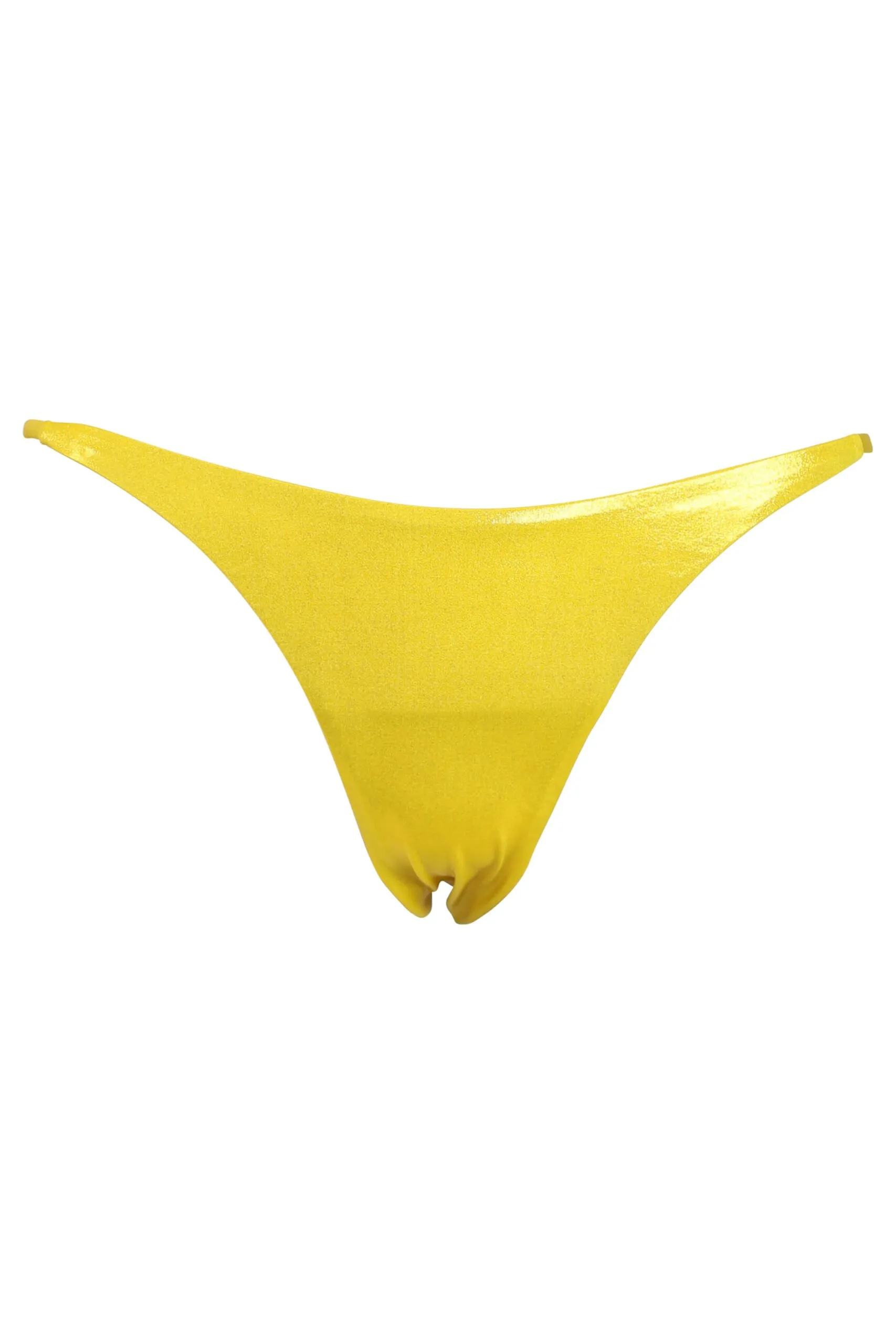 Braguita de bikini amarillo brillante con lazo lateral