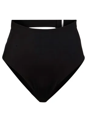 Braguita de bikini de tiro alto de poliamida reciclada con ancho ajustable Negro