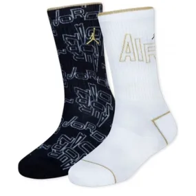 Calcetines Kids Jordan Crew Black Gold 2pk