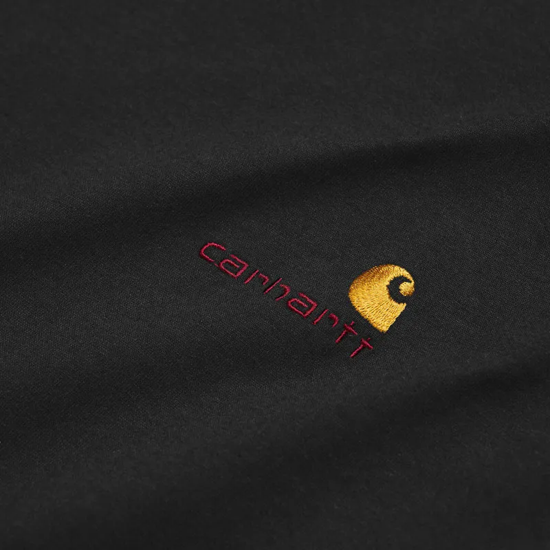 Camiseta Carhartt WIP: LS American Script T Shirt (Black)