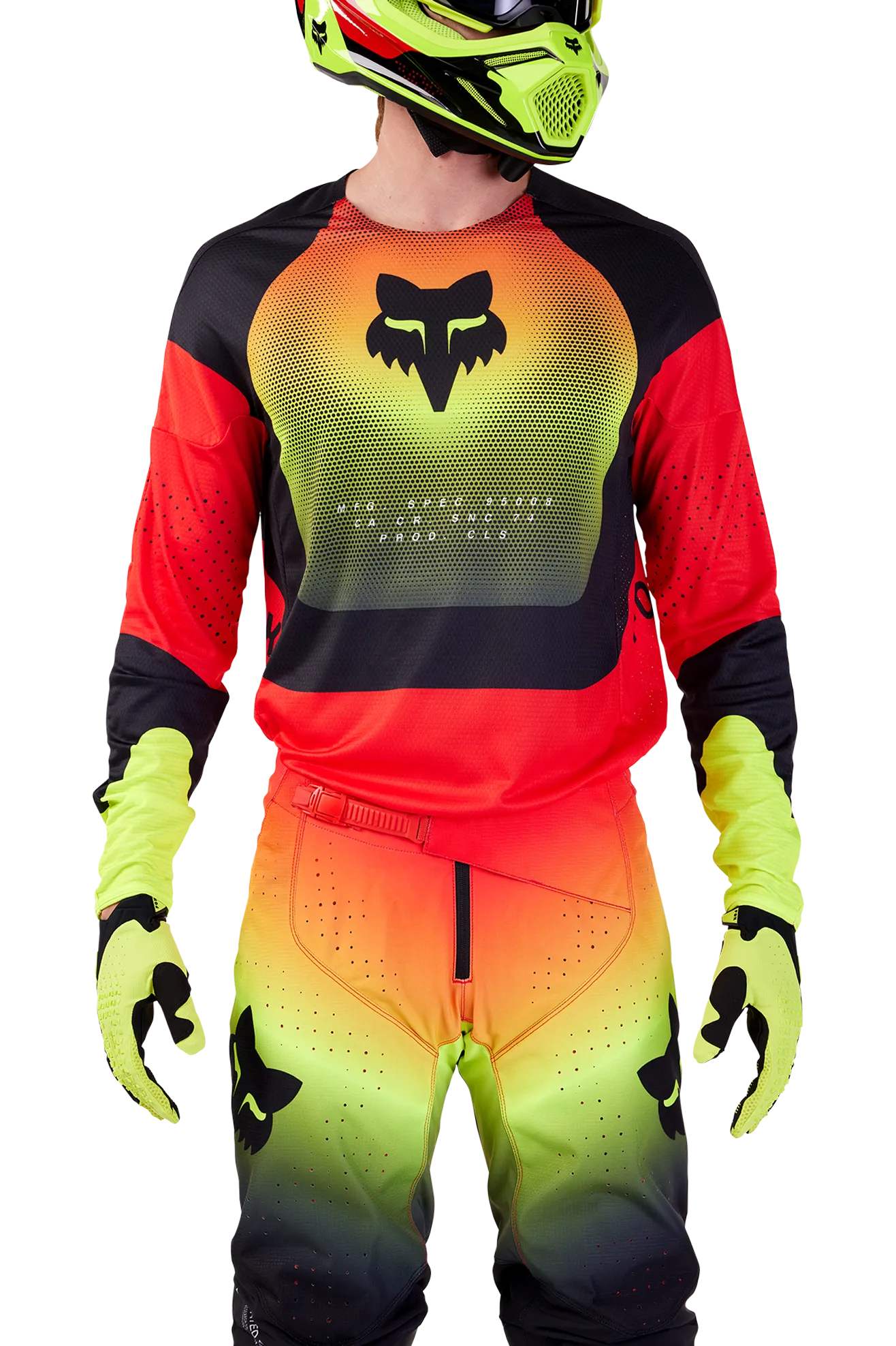 Camiseta de Cross FOX 360 Revise Rojo-Amarillo