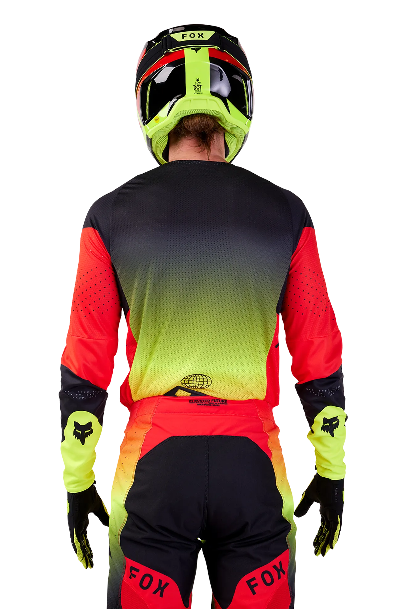 Camiseta de Cross FOX 360 Revise Rojo-Amarillo