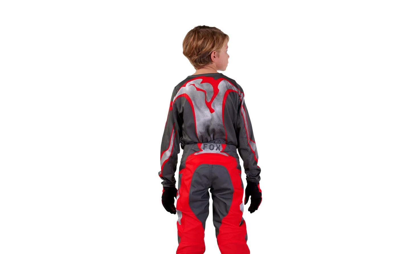 Camiseta Fox Infantil 180 Atlas Gris Rojo |31428-037|