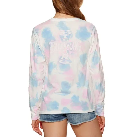 Camiseta Mujer BILLABONG manga larga Cross Long Sleeve T-Shirt MULTI (1220) Ref. S3LS80BIMU Tie-Dye azul/rosa