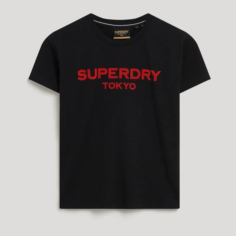 Camiseta Para Mujer Sport Luxe Fitted Tee Superdry