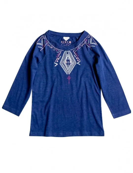 Camiseta ROXY niña manga larga My Hologram Native Festival (BSQ0) Ref. ERGZT03122 azul étnica