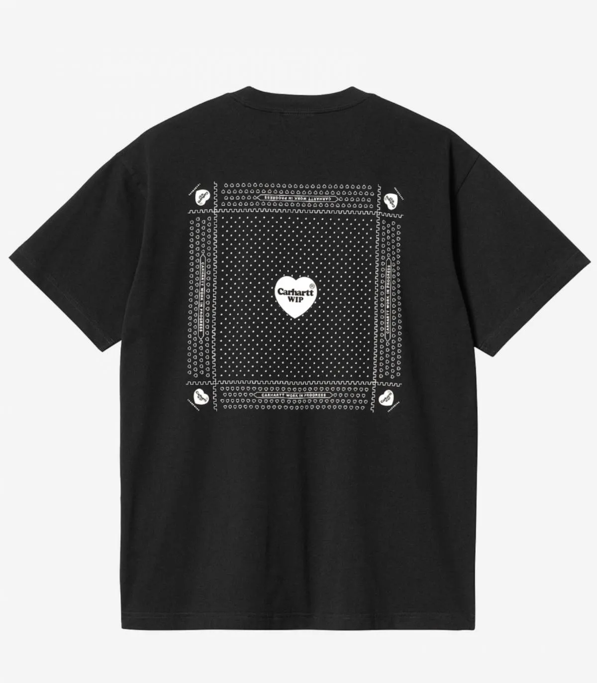 Carhartt WIP - Camiseta Para Hombre Negra - Heart Bandana T