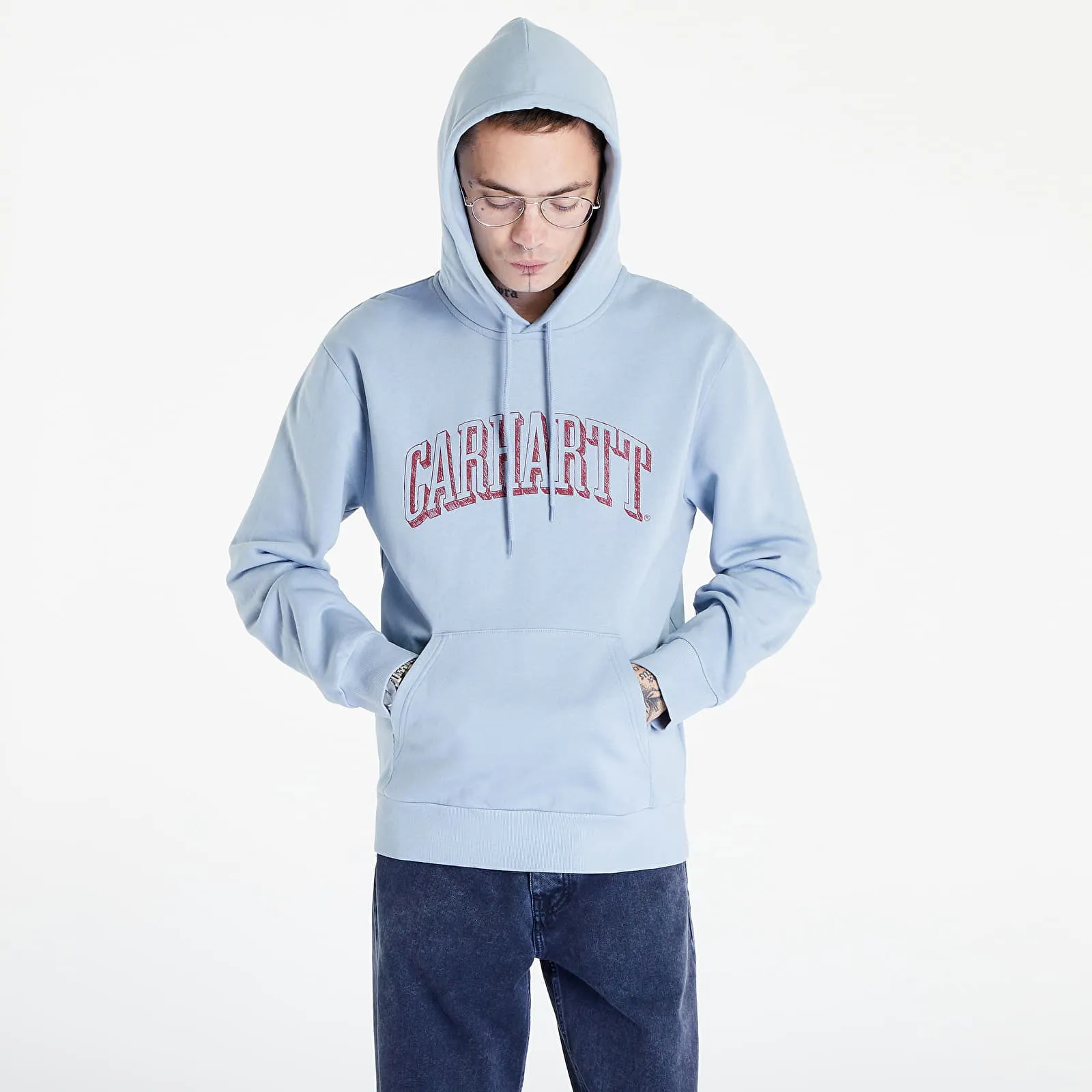 Carhartt WIP Hooded Scrawl Sweat Blue