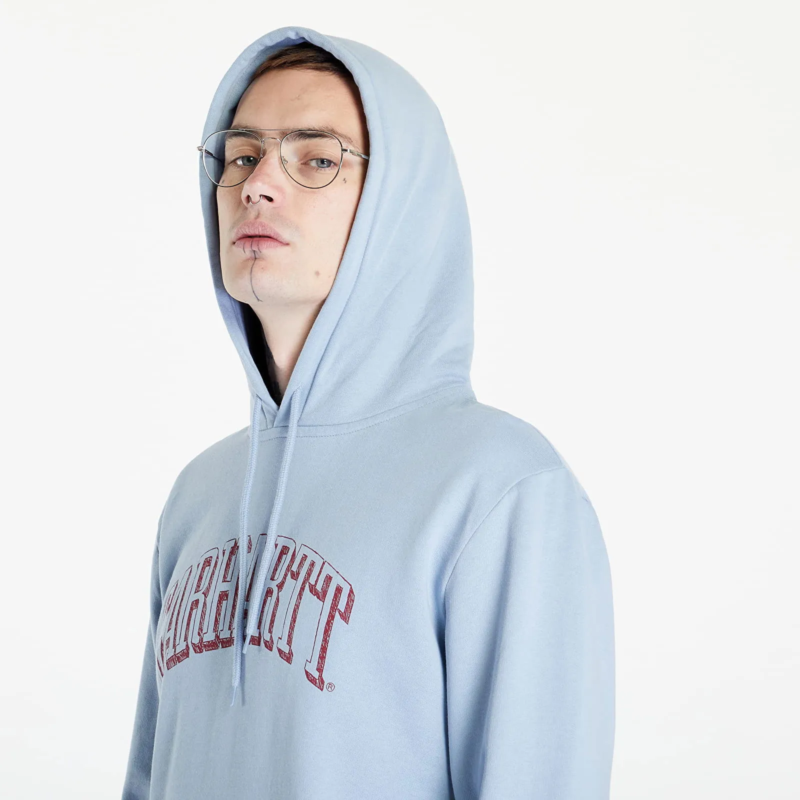 Carhartt WIP Hooded Scrawl Sweat Blue